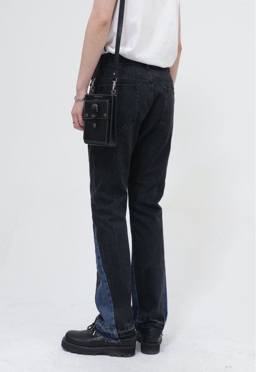 UZIP DESIGN Men's patchwork jeans