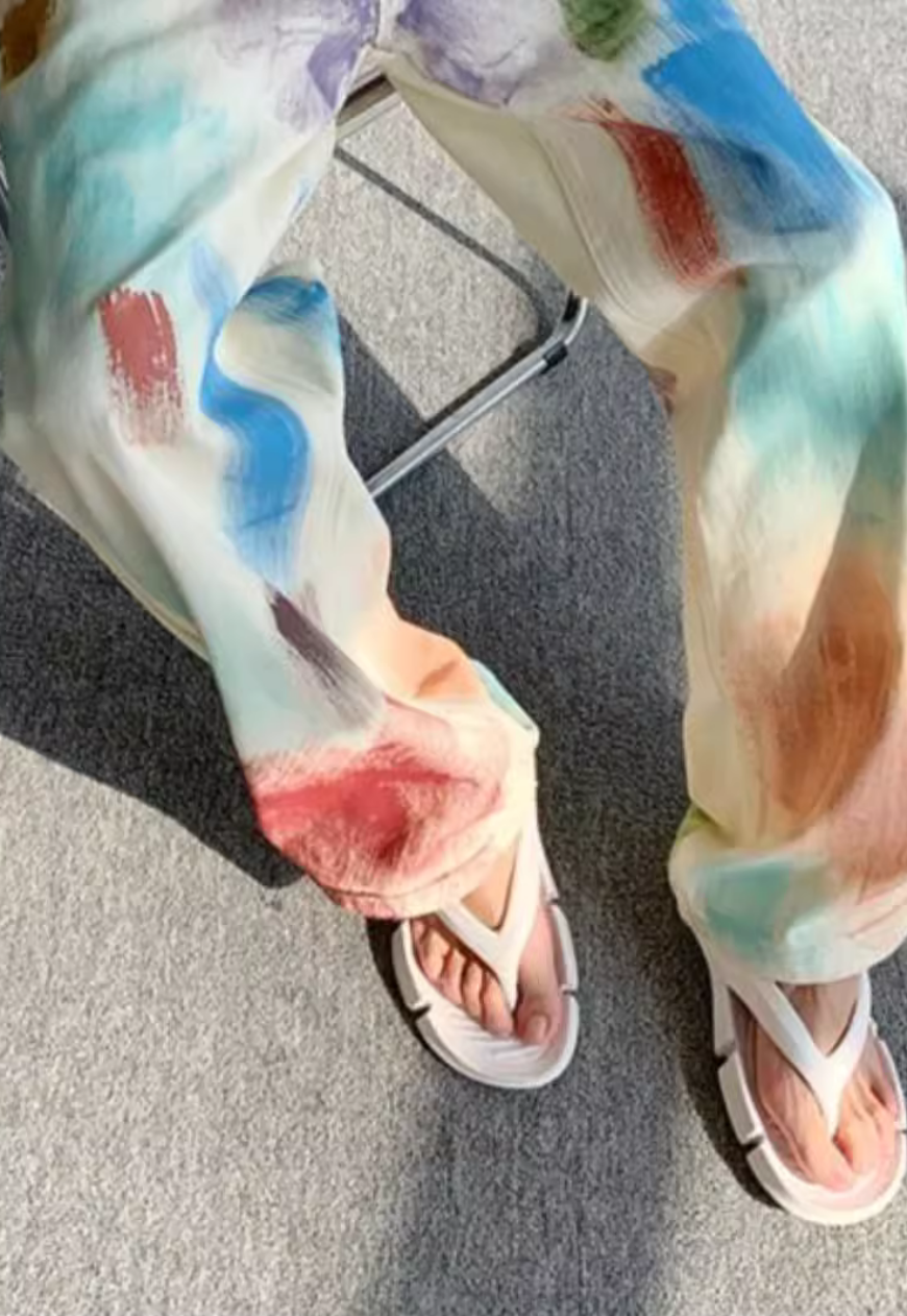 Unisex Hand painted oil painting jeans