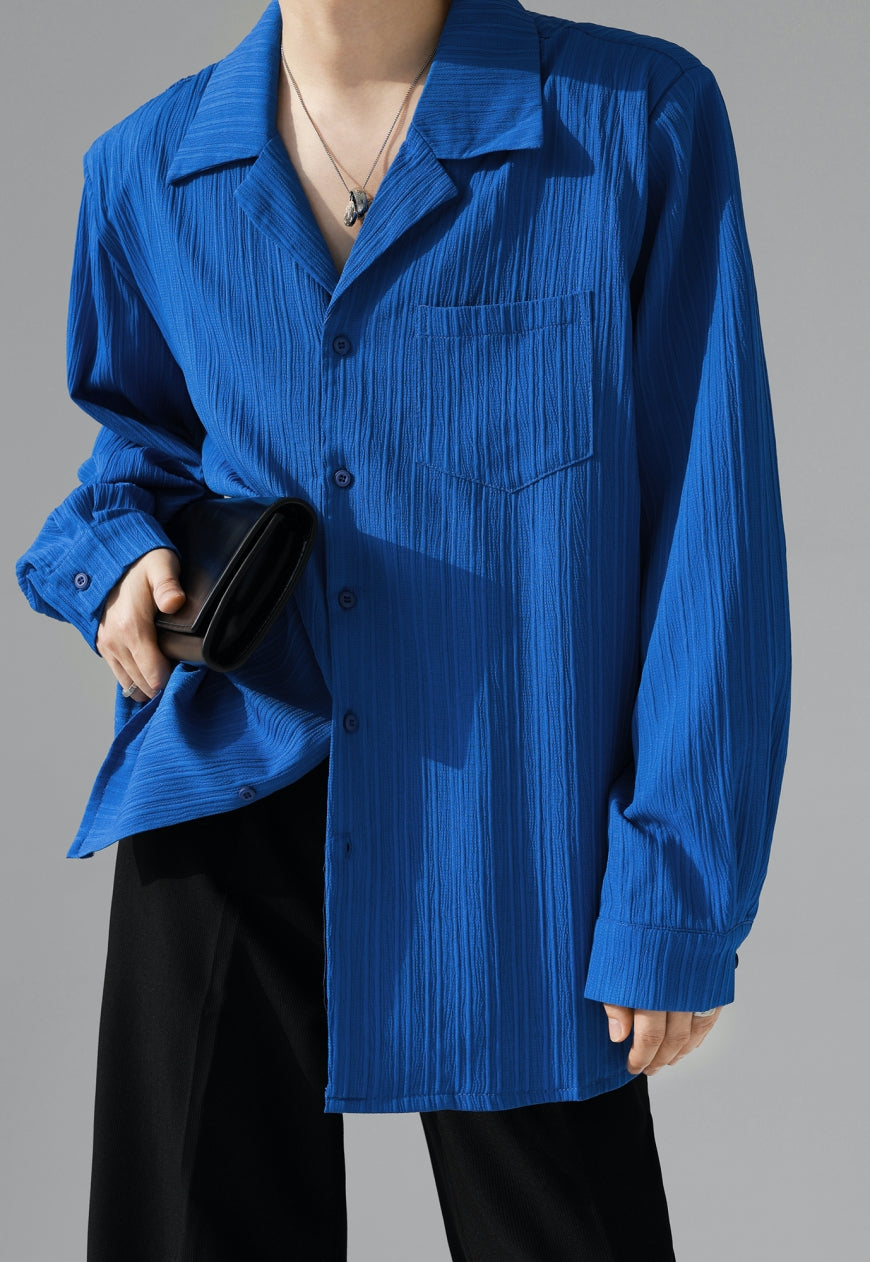 UZIP DESIGN Men's Stripe Loose Shirt