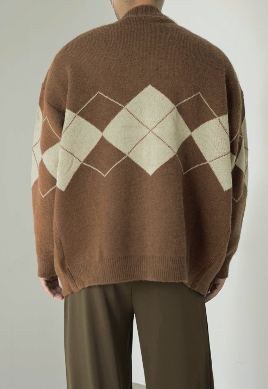 Men's Vintage v-neck cardigan sweater