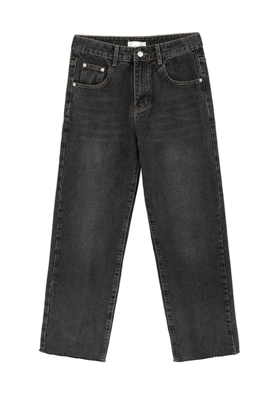 Men's Black vintage raw jeans