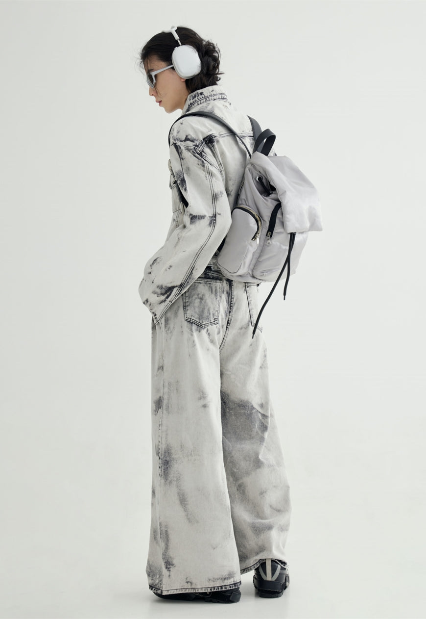 PeopleStyle Unisex vintage tie-dye jacket