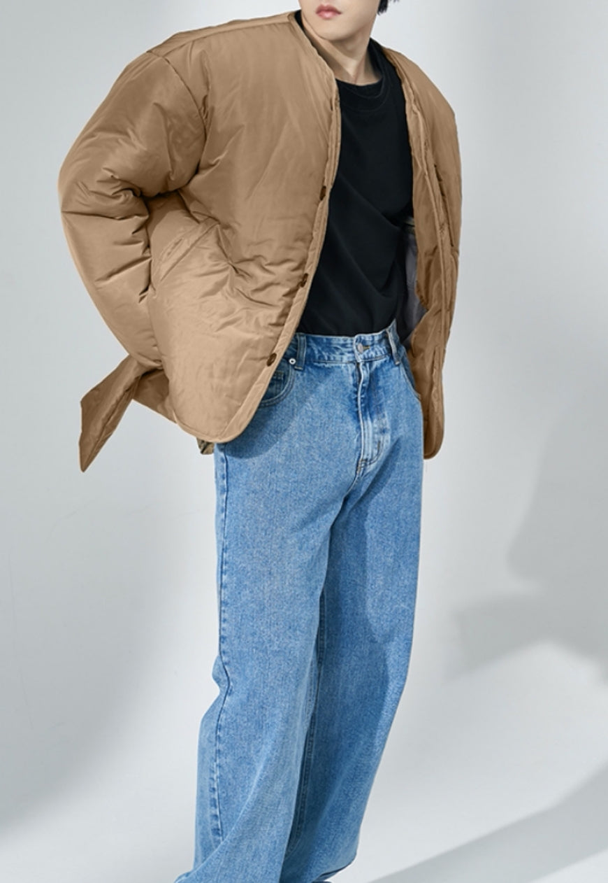 Men's scarf style cotton coat