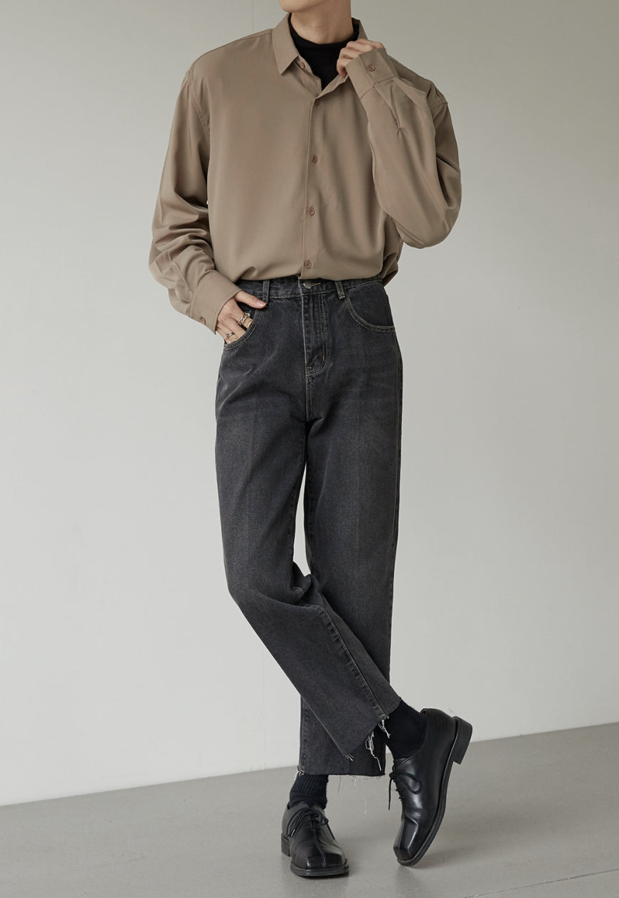 Men's Black vintage raw jeans