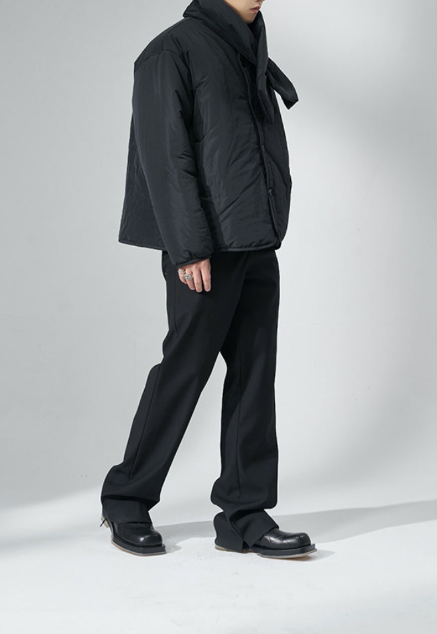Men's scarf style cotton coat
