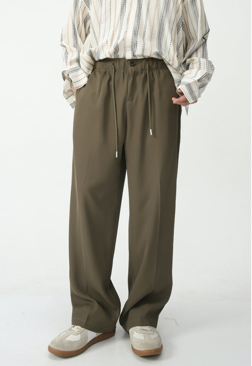Men's elastic waist loose trousers