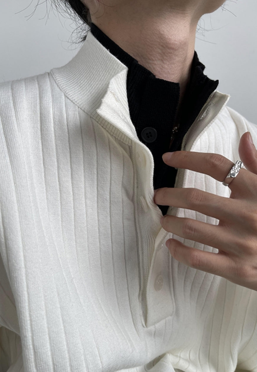 UZIP DESIGN Men's double neck sweater