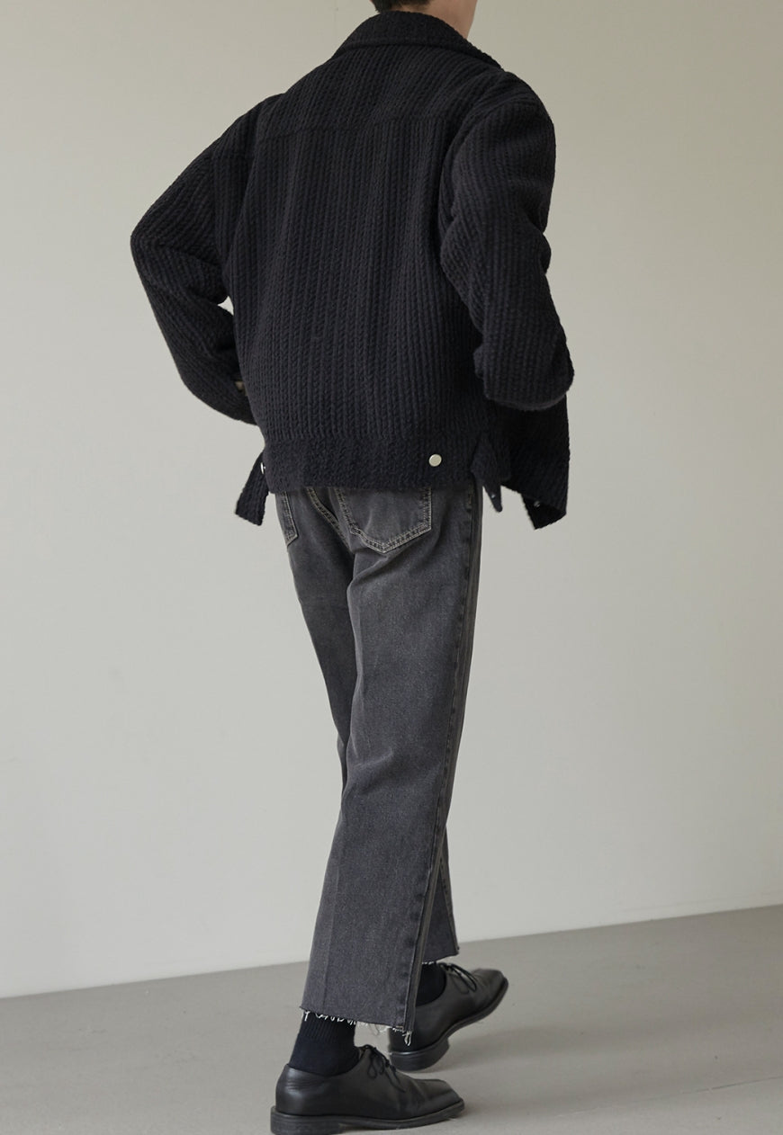 Men's Black fashion design Jacket
