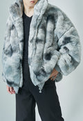 Men's Textured camouflage gray cotton coat