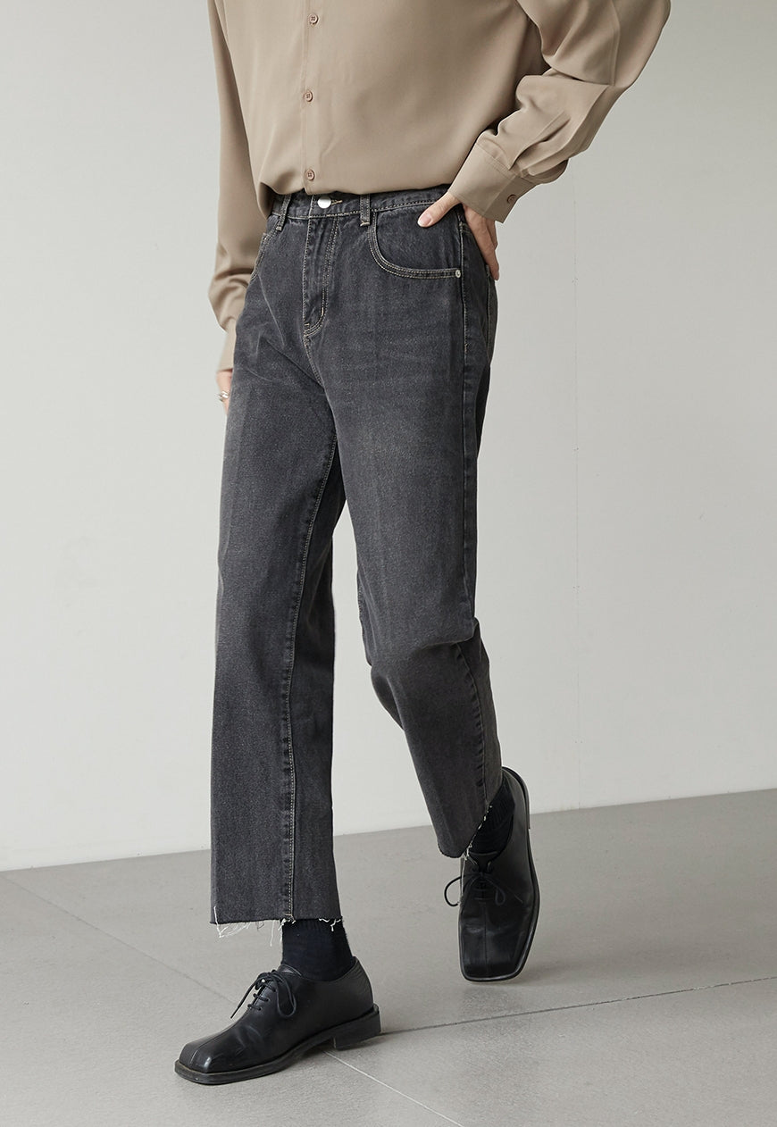 Men's Black vintage raw jeans