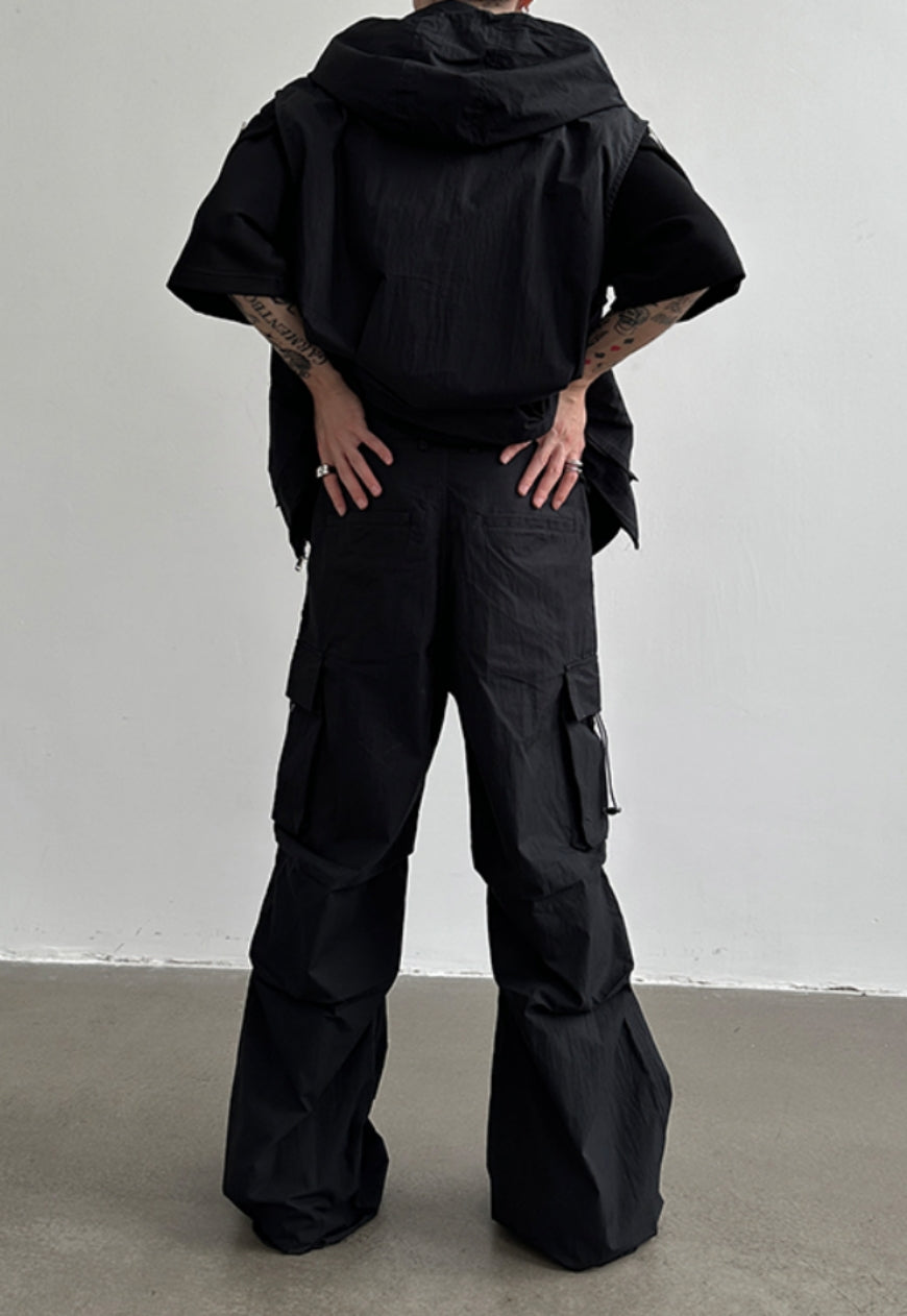 Men's Hooded Vest and Overalls set