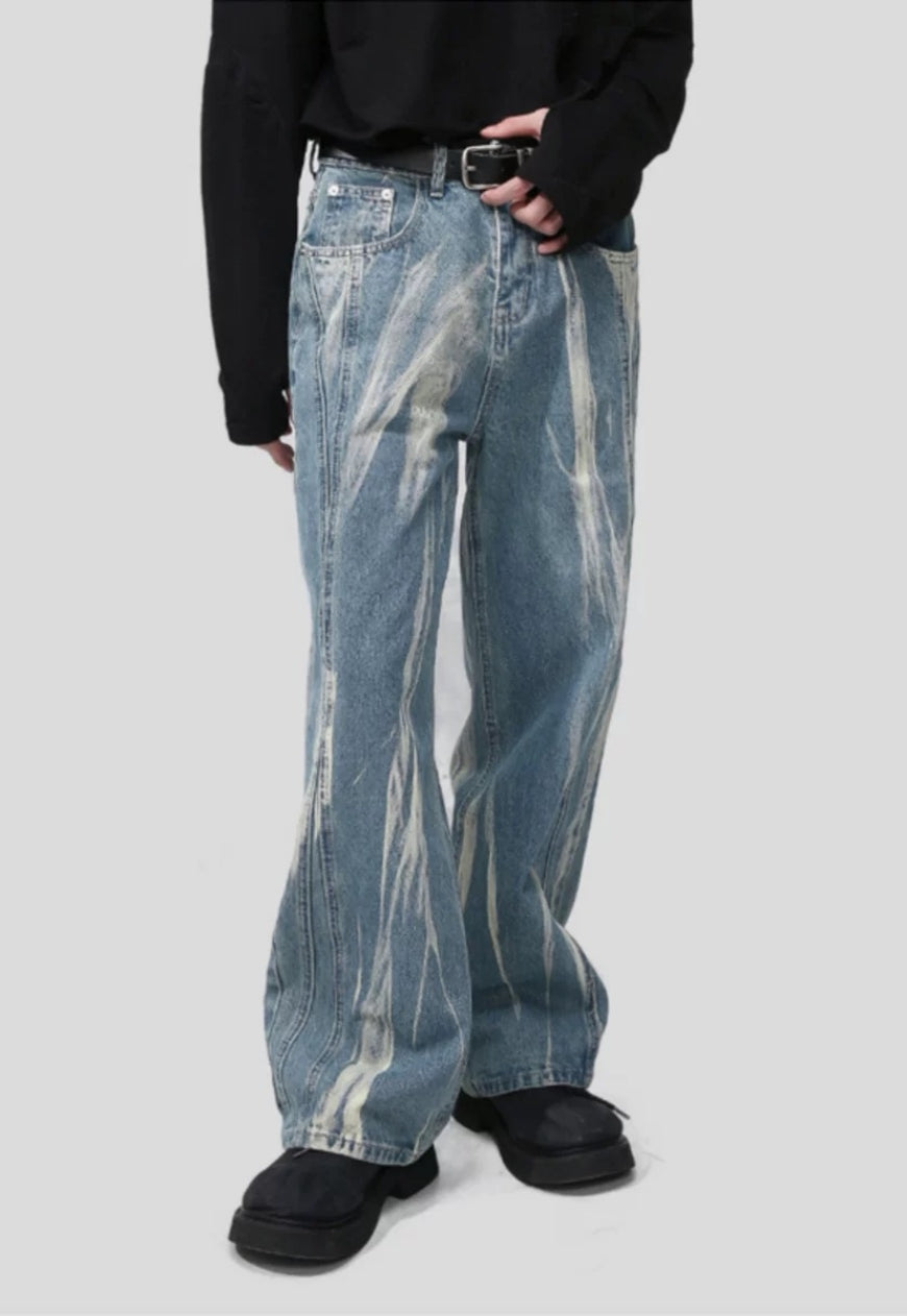 Unisex Fashion Painted Jeans