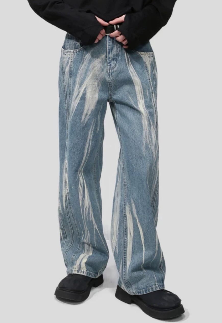 Unisex Fashion Painted Jeans