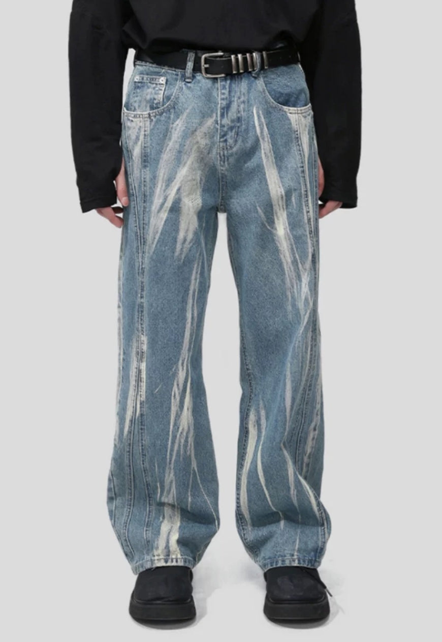 Unisex Fashion Painted Jeans