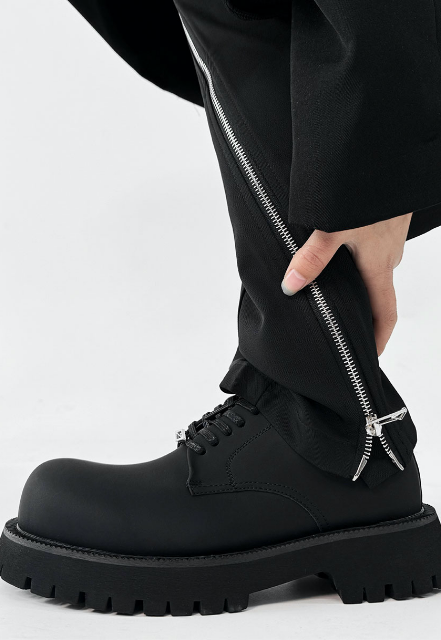 Men's Carbon black high-end derby shoes