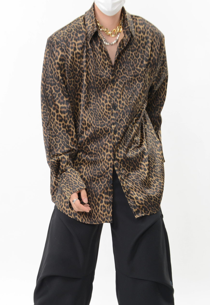 Men's Premium leopard print shirt