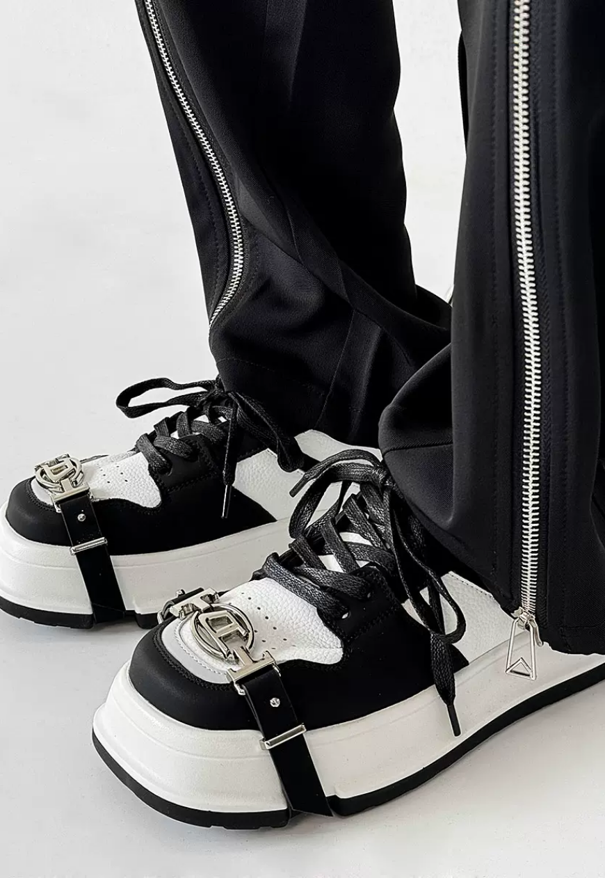 Unisex trendy strappy sneakers