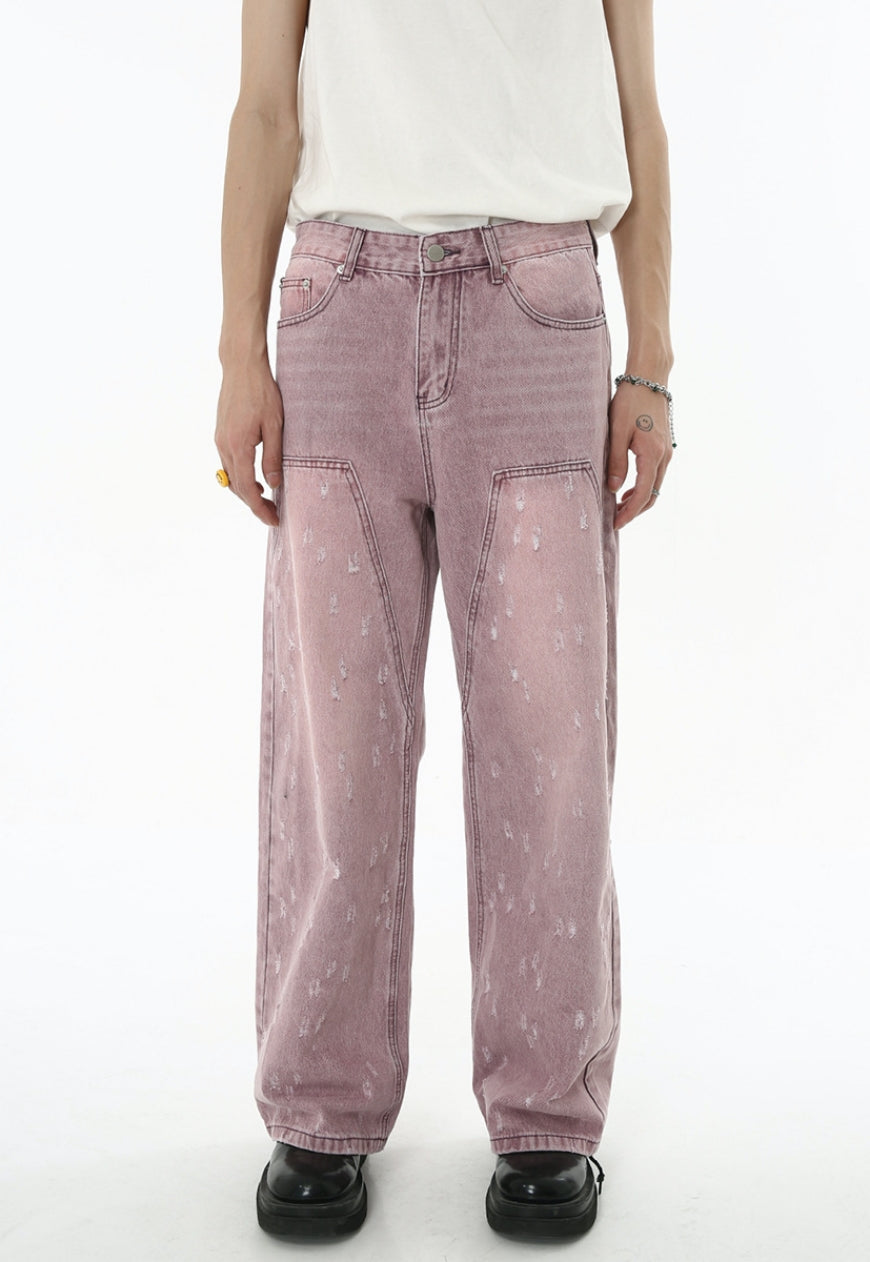 Unisex Loose Small Ripped Jeans