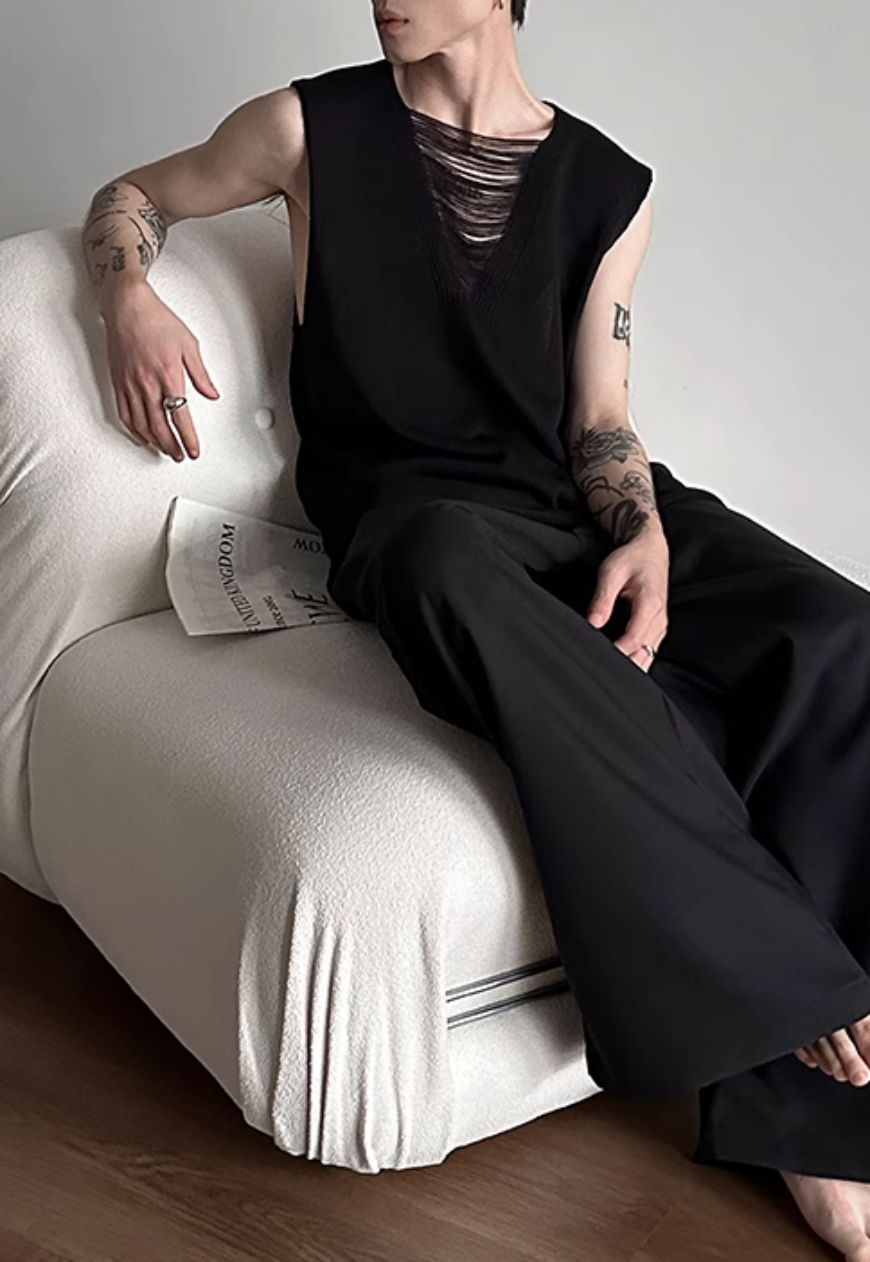 Men's Neck design knitted Vest