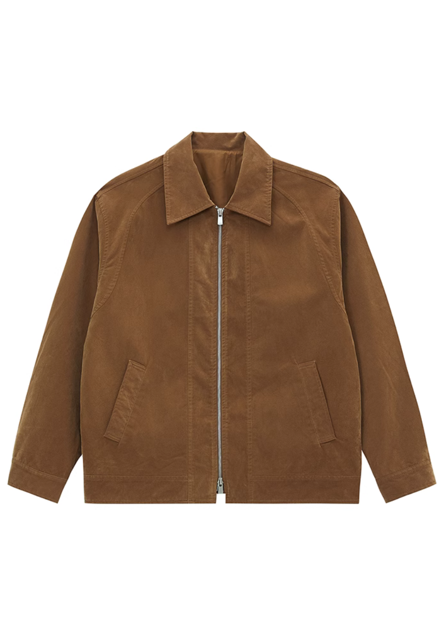 Men's Textured leather jacket