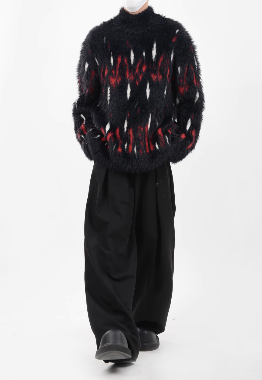 Men's turtleneck plush sweater