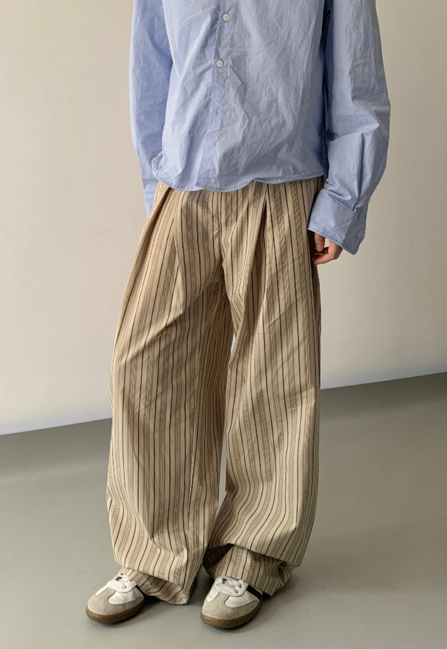 Men's Retro contrast striped trousers