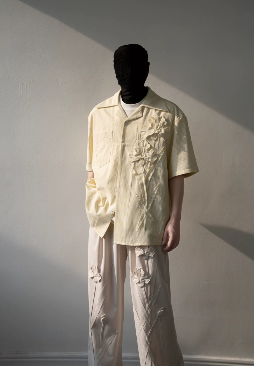 Men's Signature 3D Floral Stripe Shirt