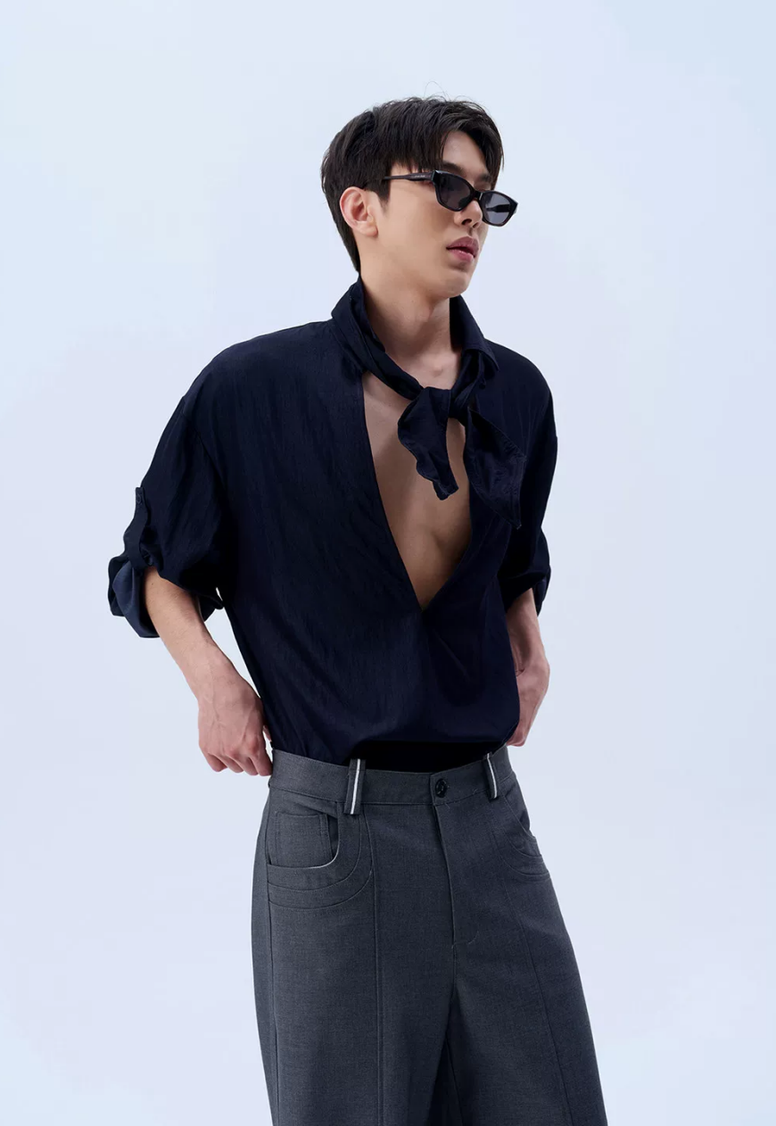 Men's Quiet Luxury Drape Shirt