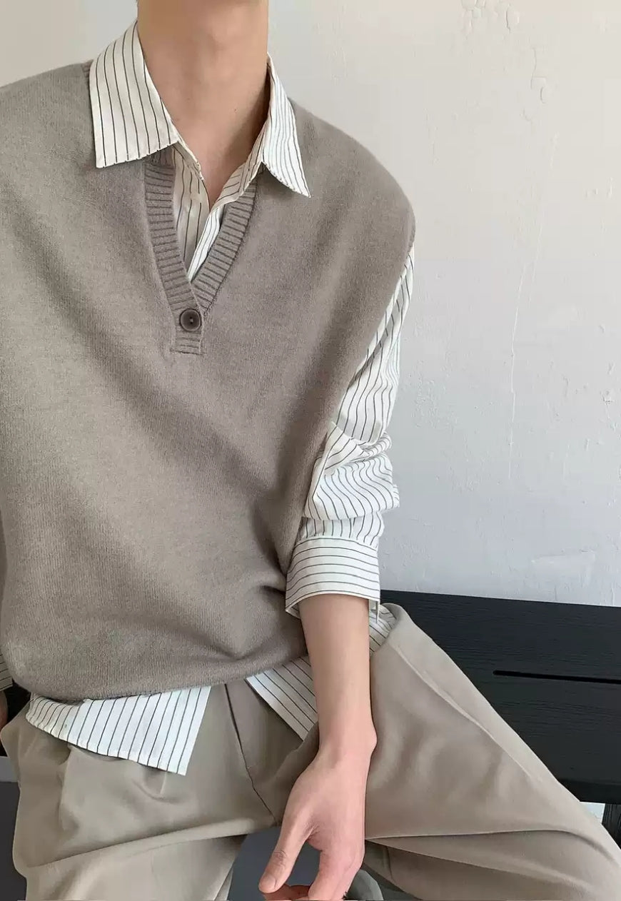 Men's Vintage Cable Knit Vest