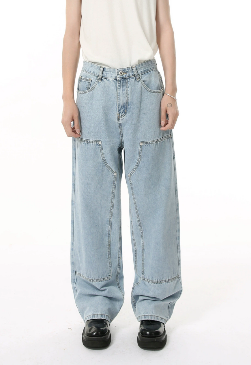 Menâ€™s Deconstructed light jeans