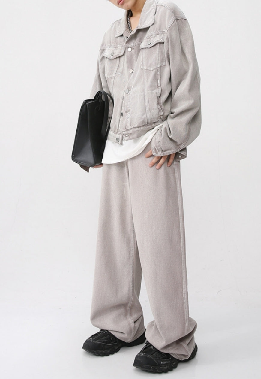 Men's spring summer casual denim suit
