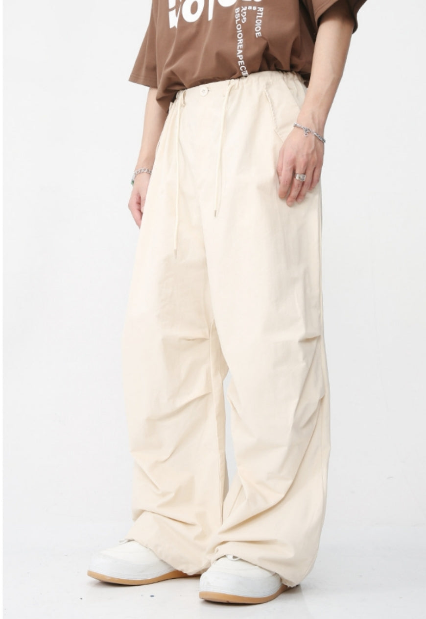 Unisex Loose Drape Elastic Trousers