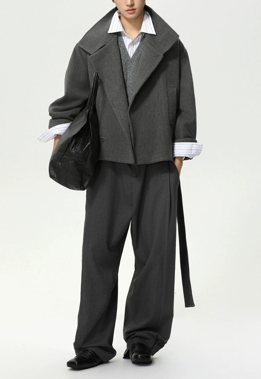 Men's Waist-belted jacket