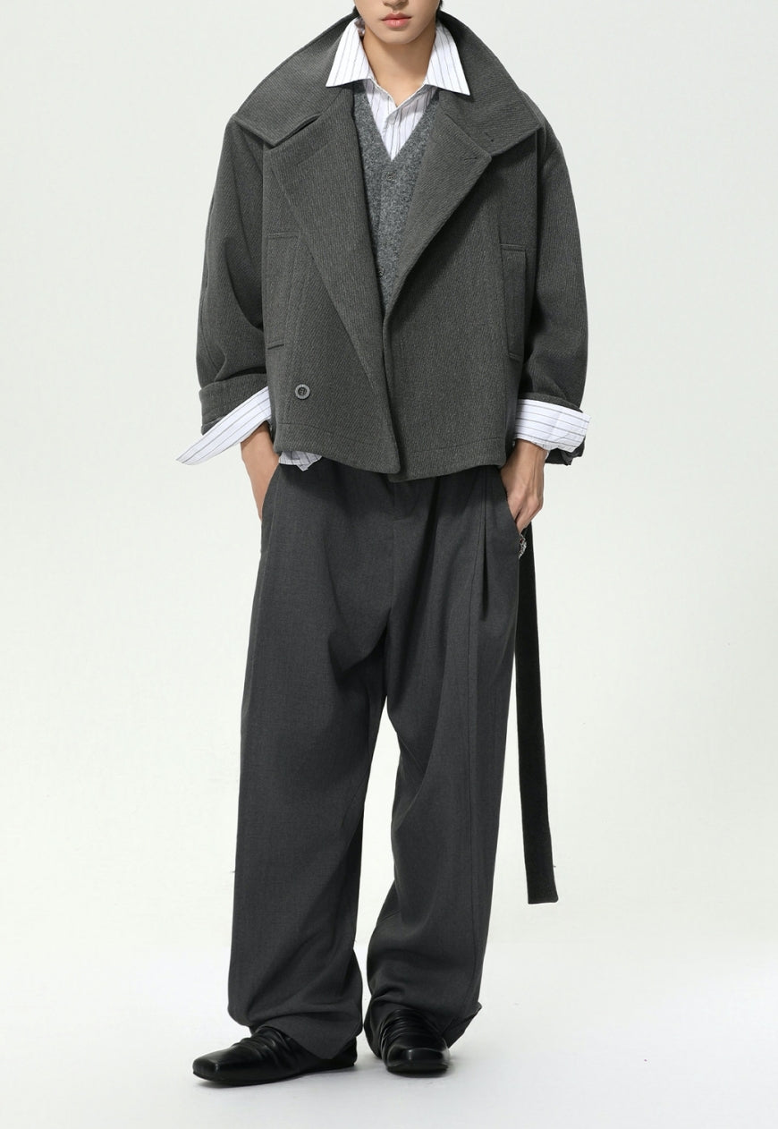 Men's Waist-belted jacket