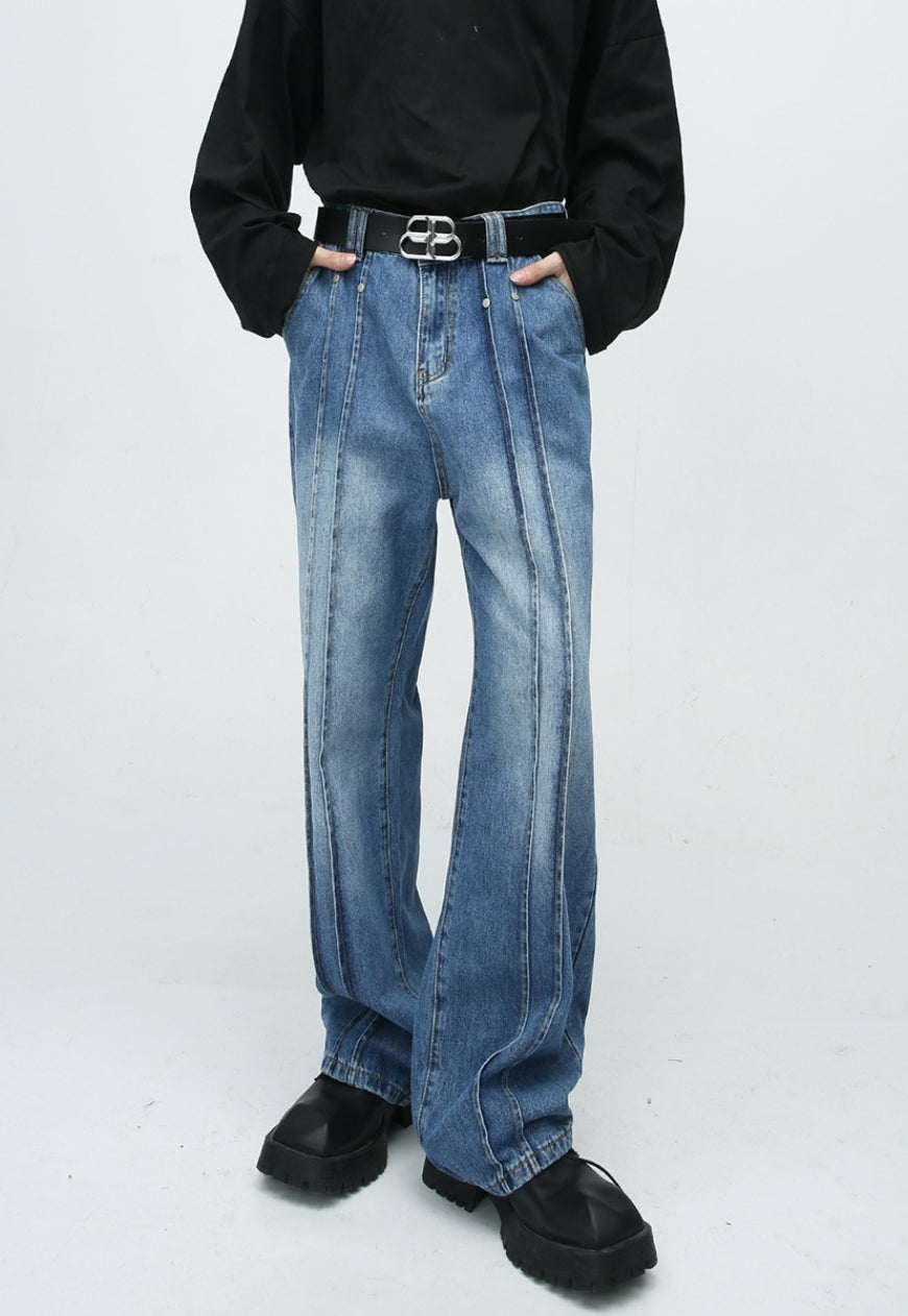 Unisex Design patchwork jeans