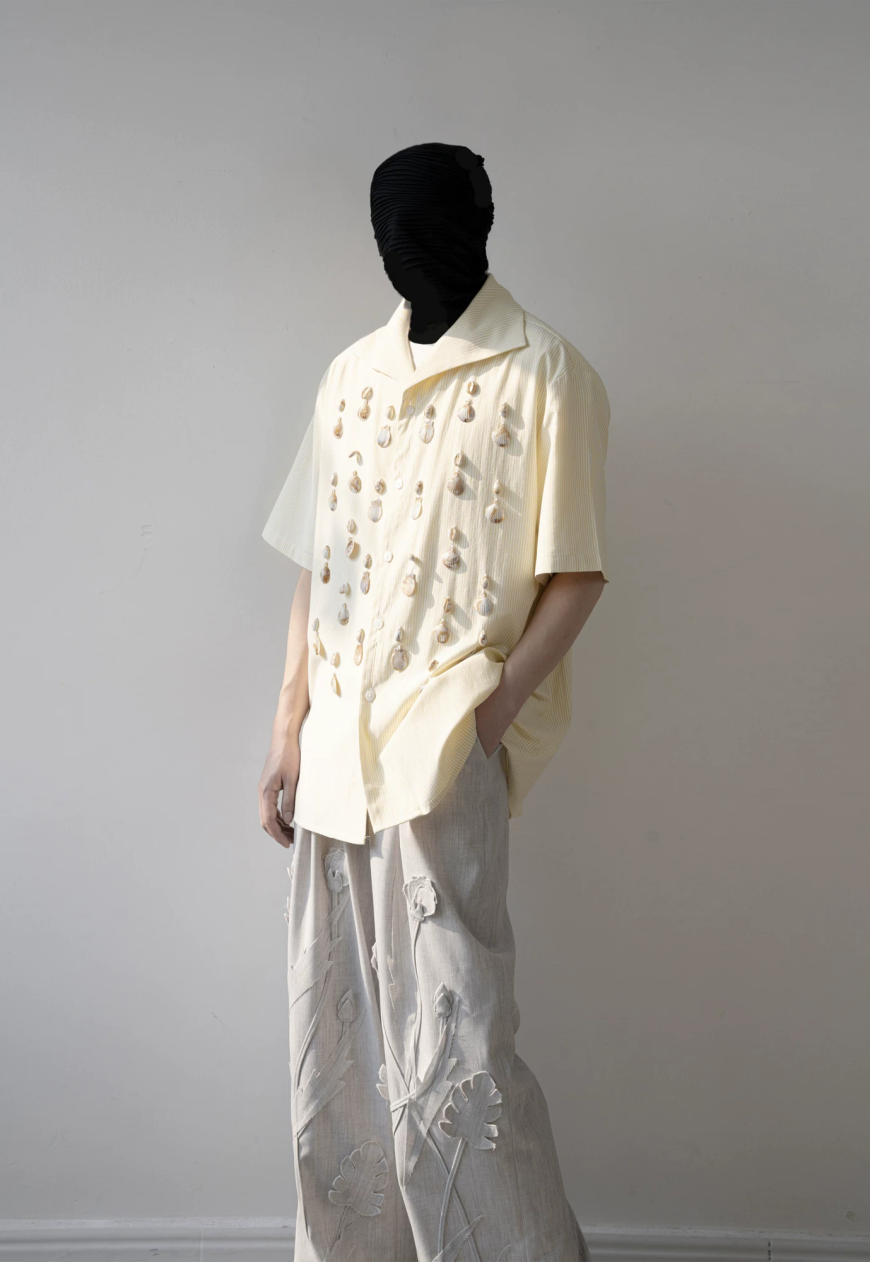 Men's Shell-Embellished Resort Shirt
