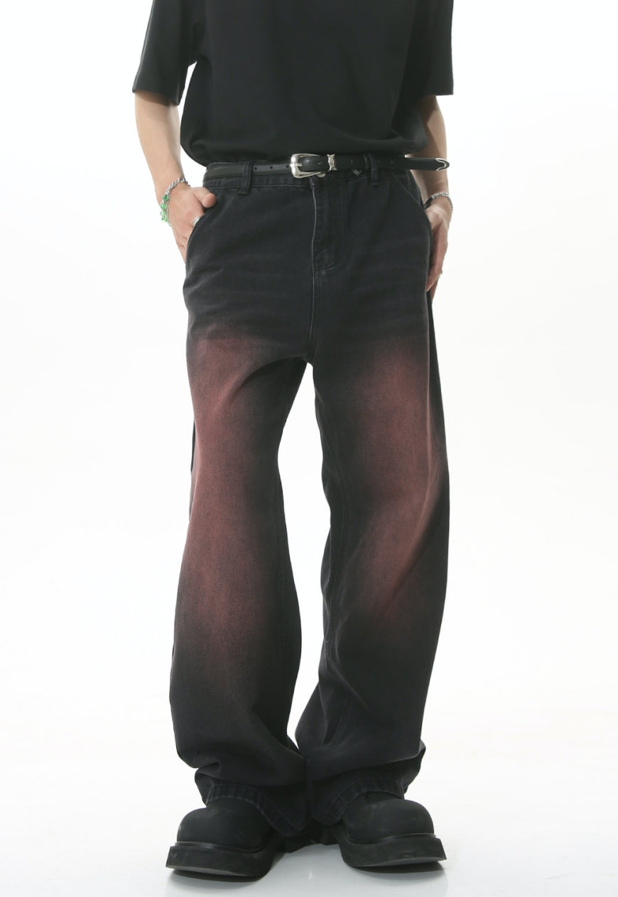 Unisex Design Gray Sprayed Jeans