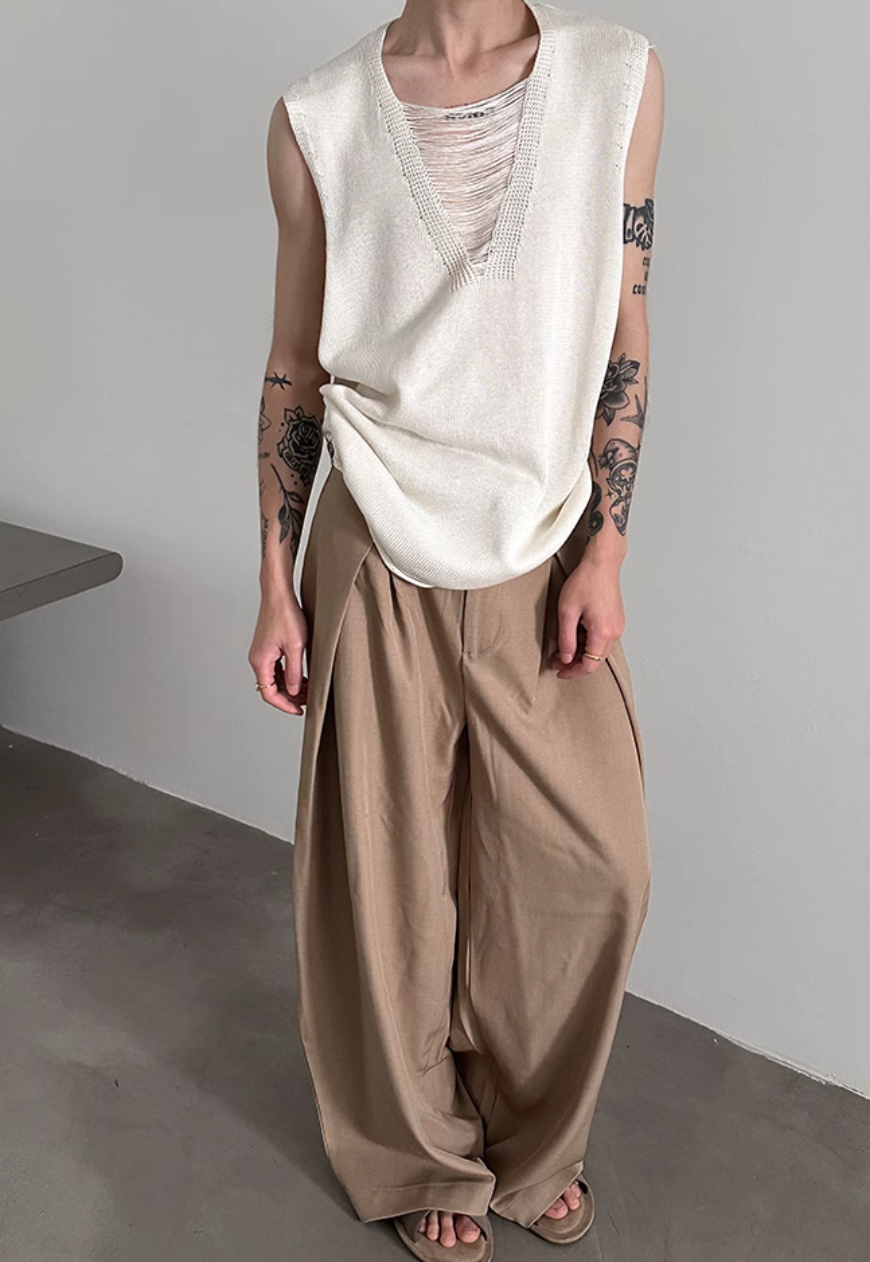 Men's Neck design knitted Vest