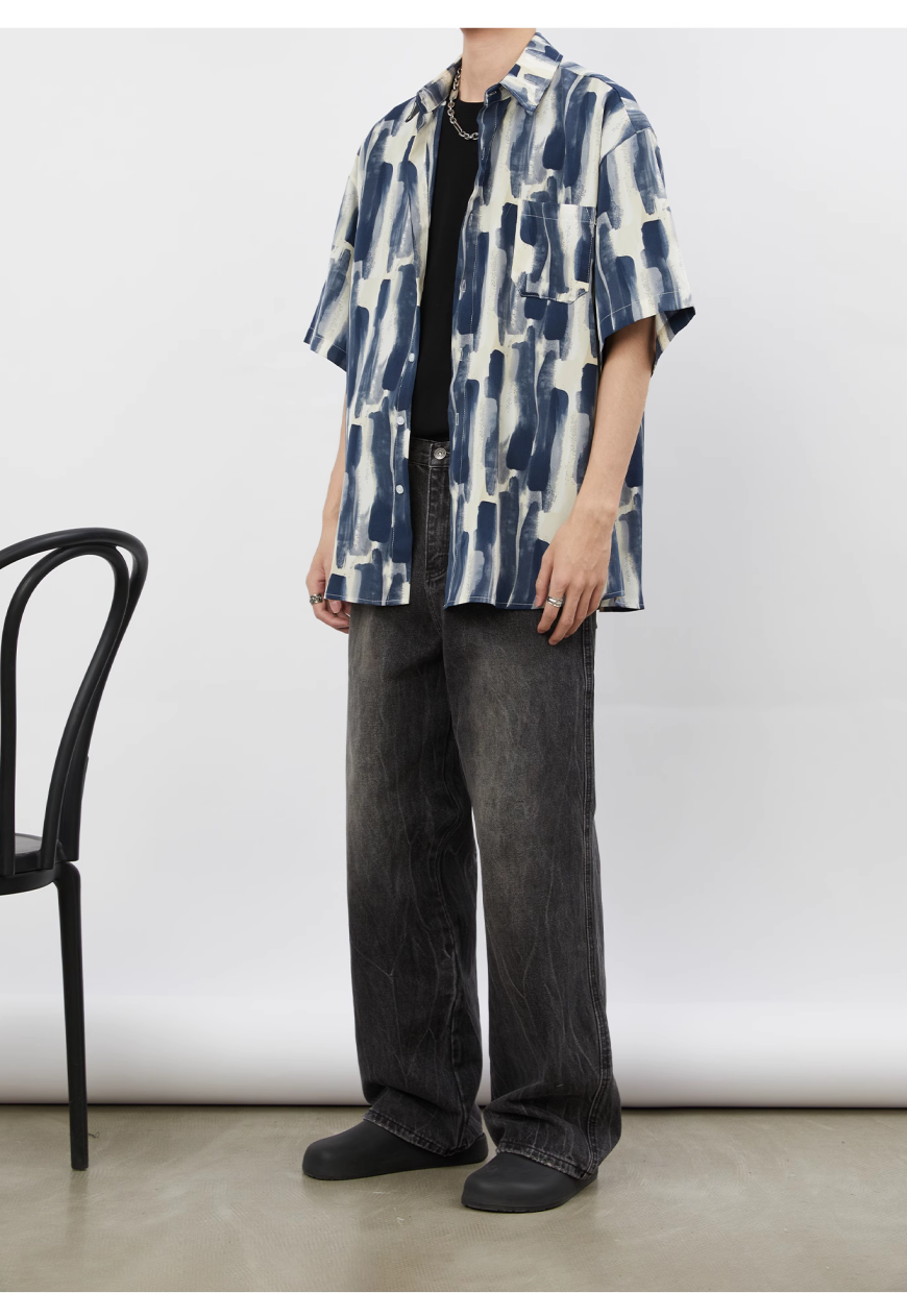 Men's Design inspired oil painting shirt