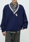 Men's Irregular V-neck sweater