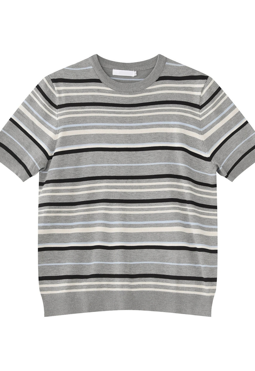 Contrast Stripe Short Sleeve Top