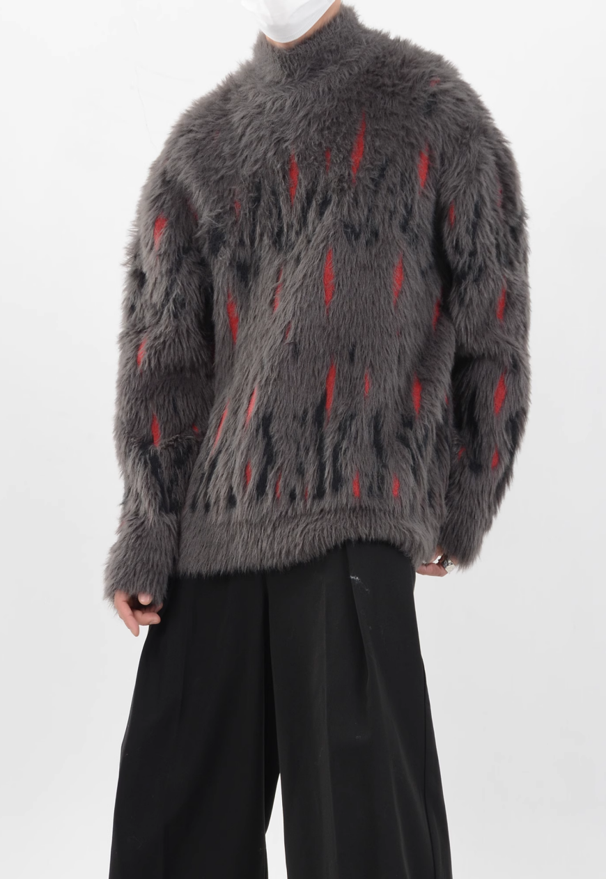 Men's turtleneck plush sweater