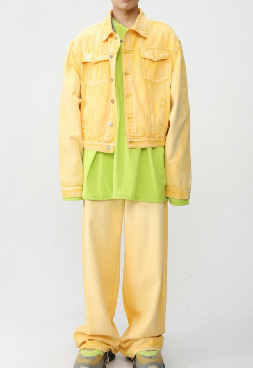 Men's spring summer casual denim suit