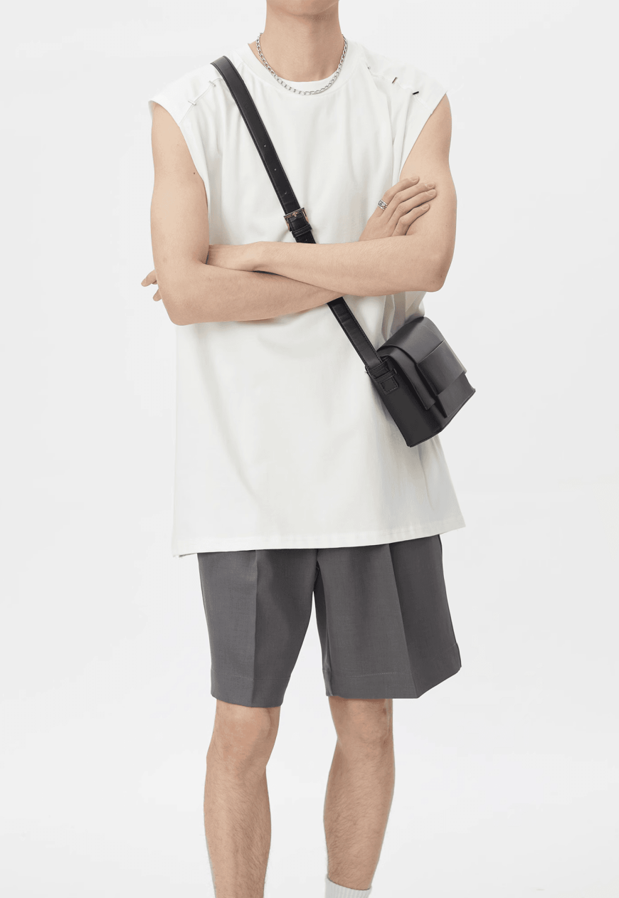 Men's Woven leather shoulder bag