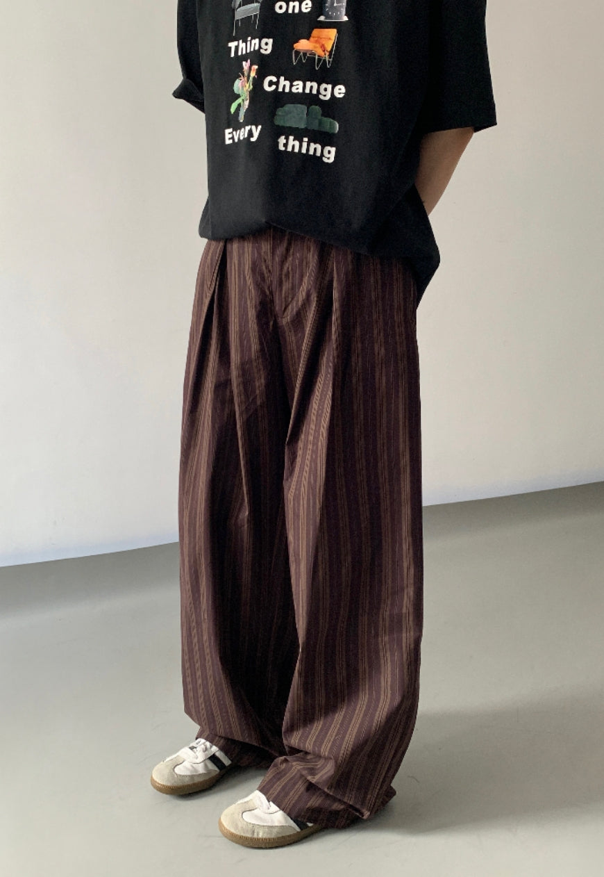 Men's Retro contrast striped trousers