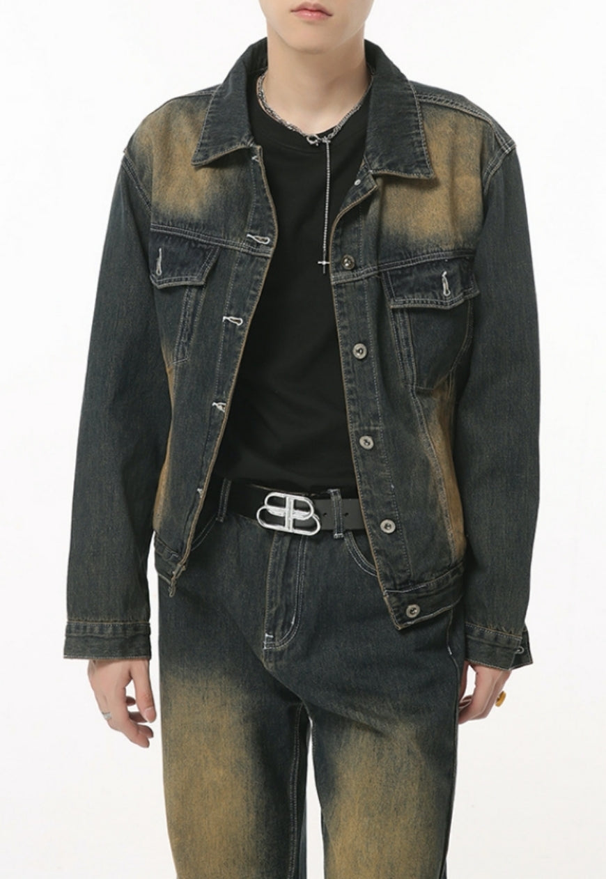 Men's vintage distressed denim jeans