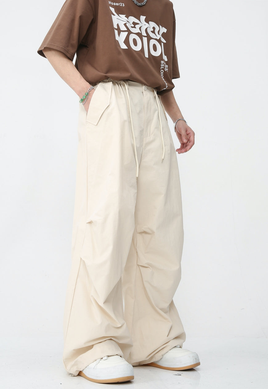 Unisex Loose Drape Elastic Trousers