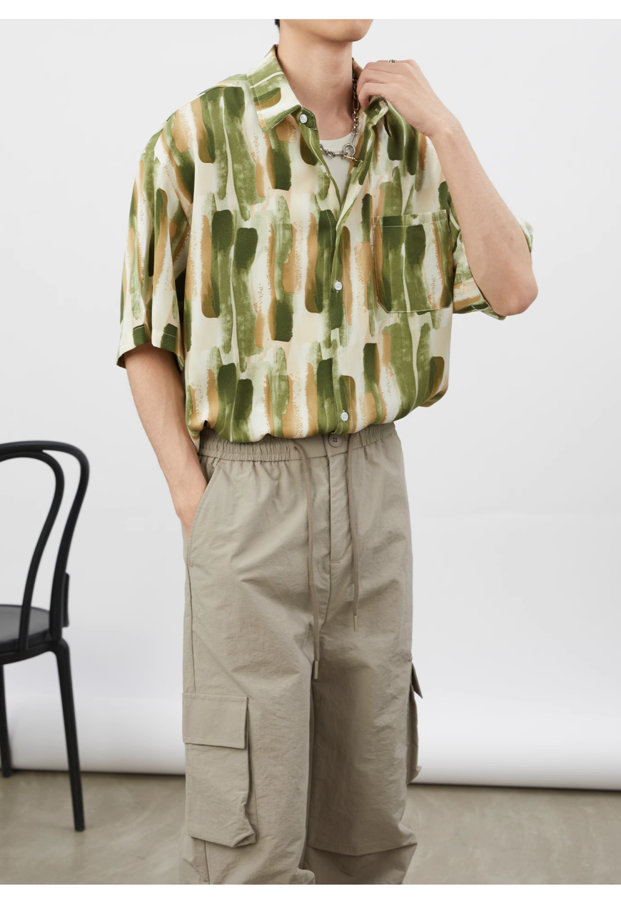 Men's Design inspired oil painting shirt