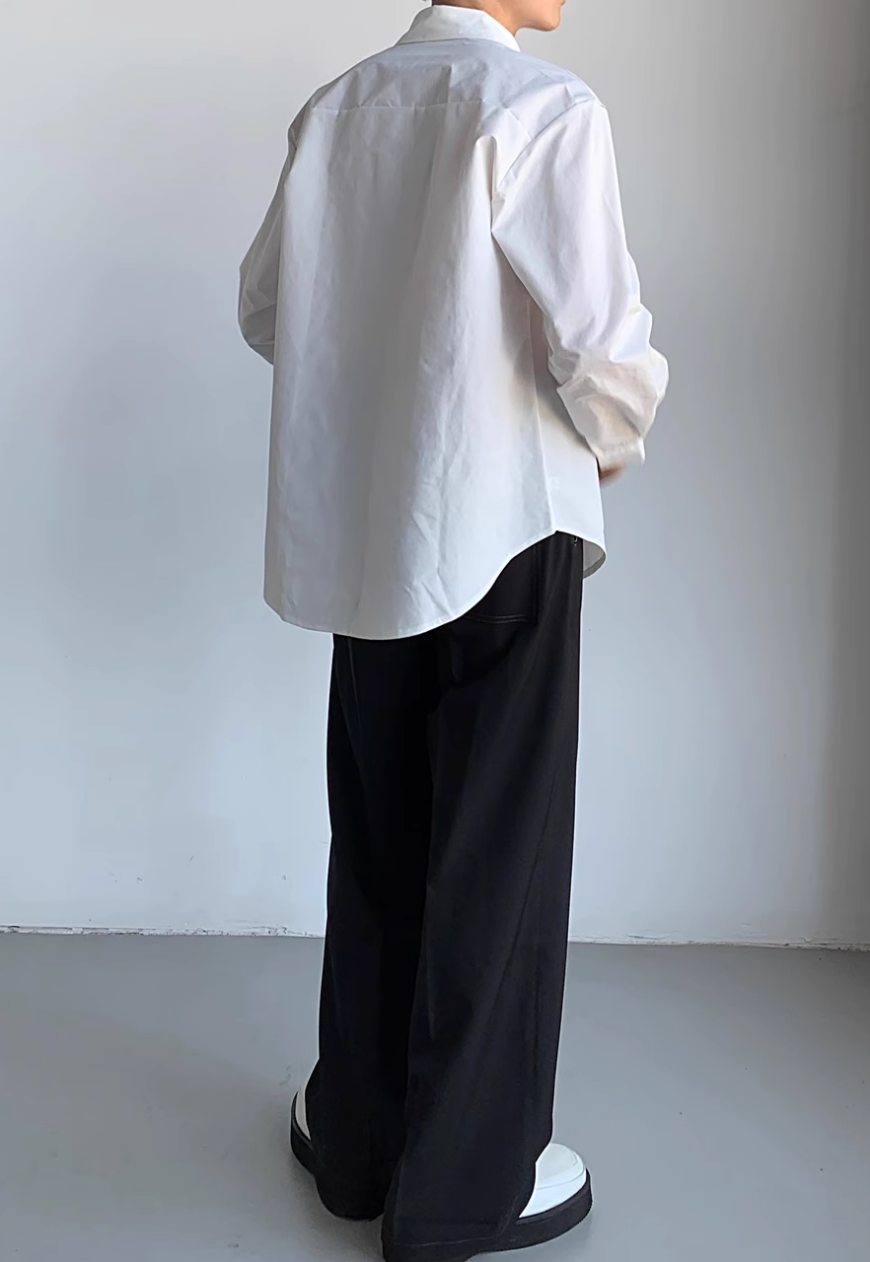 Men's Chinese embroidered fringed shirt