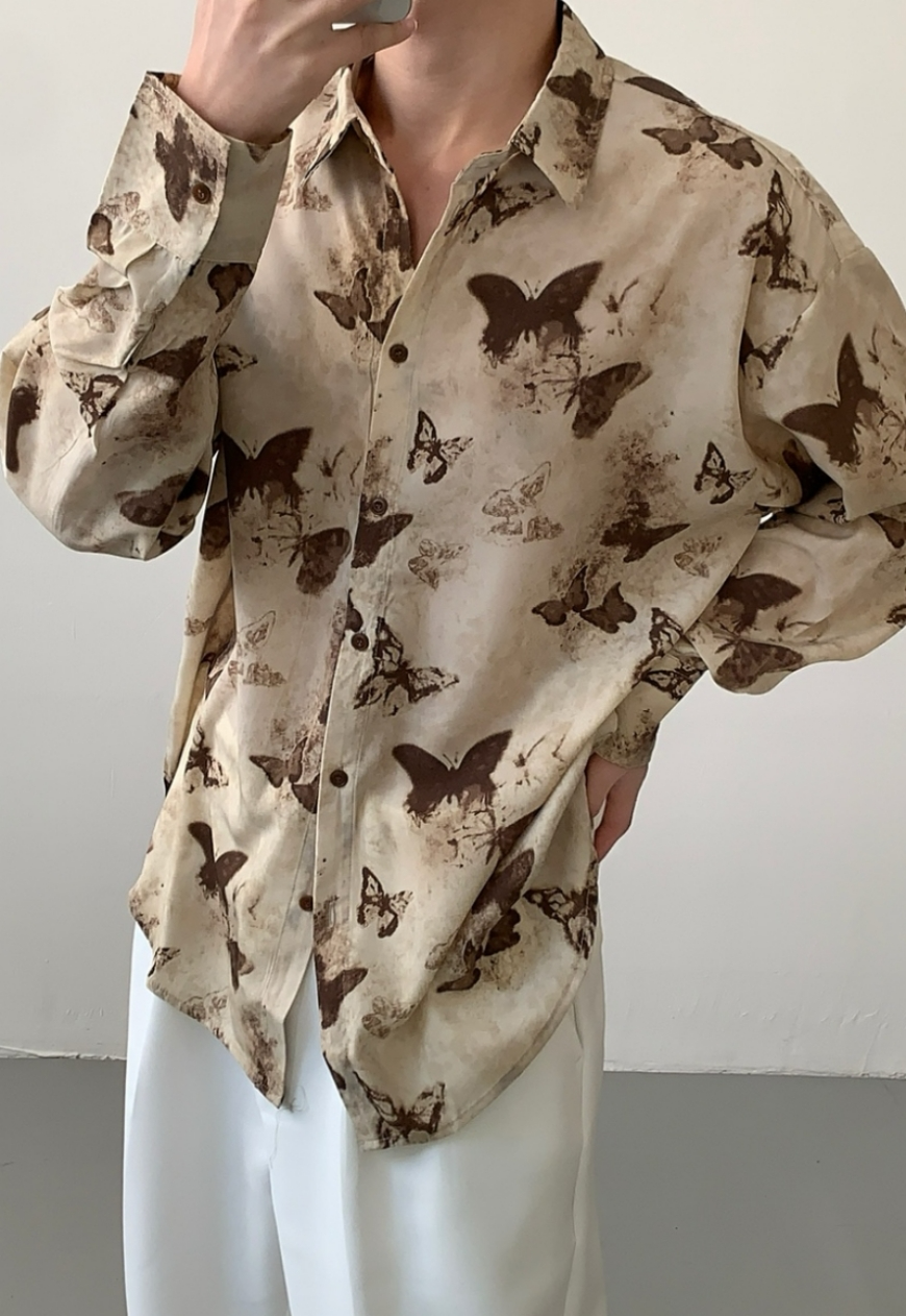 Men's butterfly print shirt